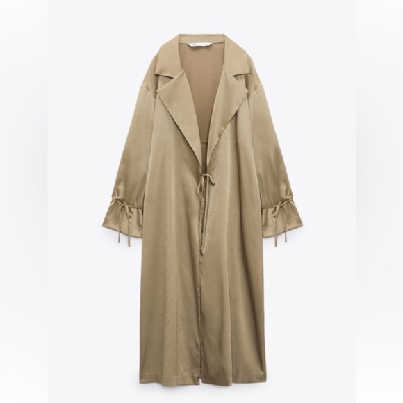 Zara Wrinkle Look Flowy Trench (NWT) - Picture 8 of 16